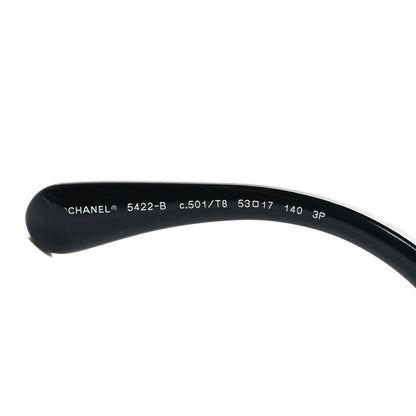 Chanel Acetate Strass Polarized Square Sunglasses 5422-B Black 6 of 8