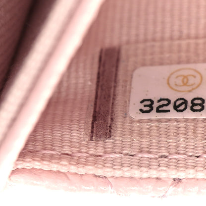 Chanel Caviar Quilted Flap Card Holder Wallet Light Pink 8 of 10