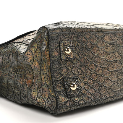 Mulberry Metallic Snake Print Medium Del Rey Satchel Gold 8 of 9