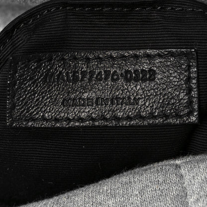 Saint Laurent Jersey Quilted Small Loulou Puffer Monogram Chain Satchel Grey Cloud 7 of 11
