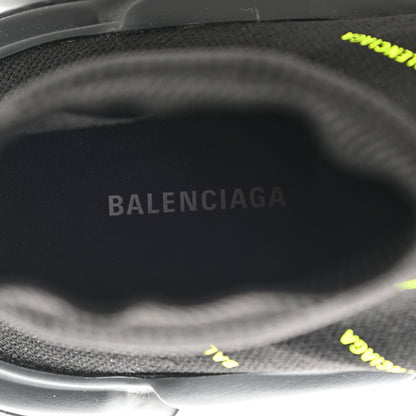 Balenciaga Neoprene Knit Allover Logo Womens Speed Sneakers 38 Black Yellow 7 of 9