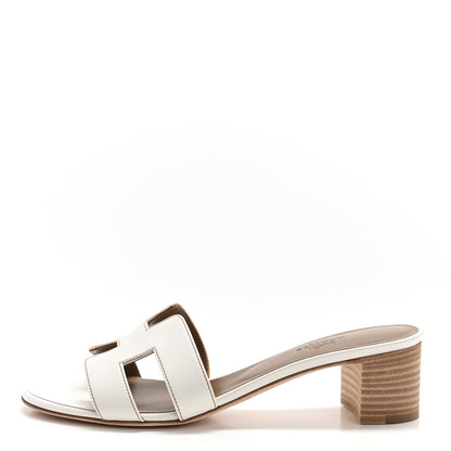 Hermes Calfskin Oasis Sandals 38 White 1 of 9