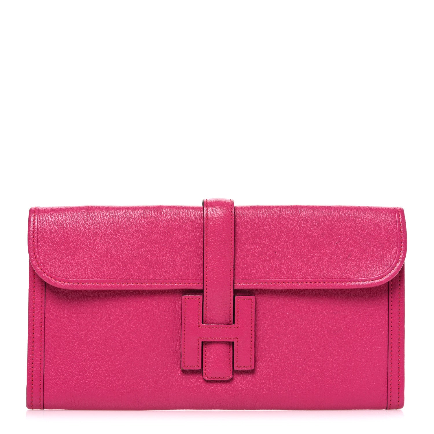 Hermes Chevre Mysore Jige Elan 29 Clutch Rose Shocking 1 of 7