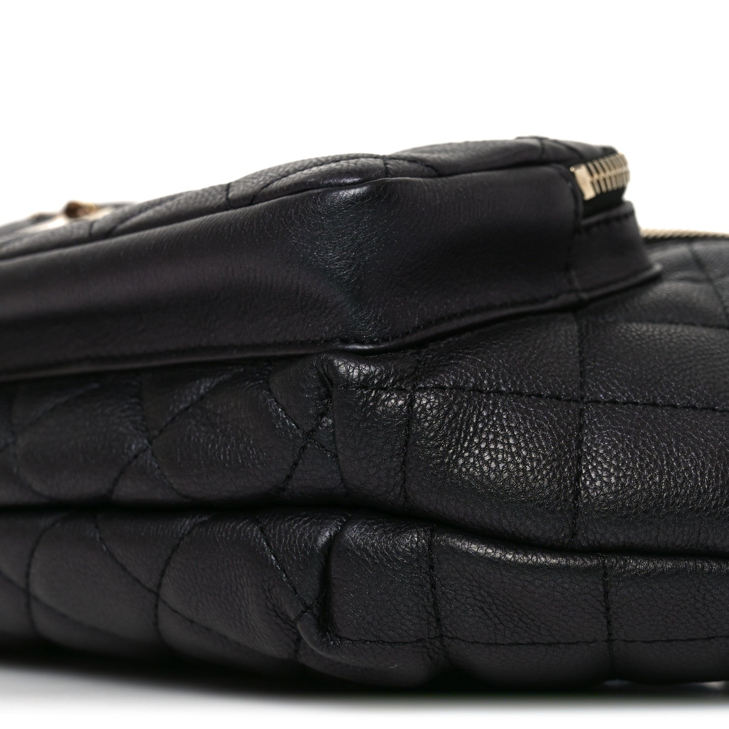 Chanel Iridescent Calfskin Quilted All About Waist Belt Bag Black 9 of 9