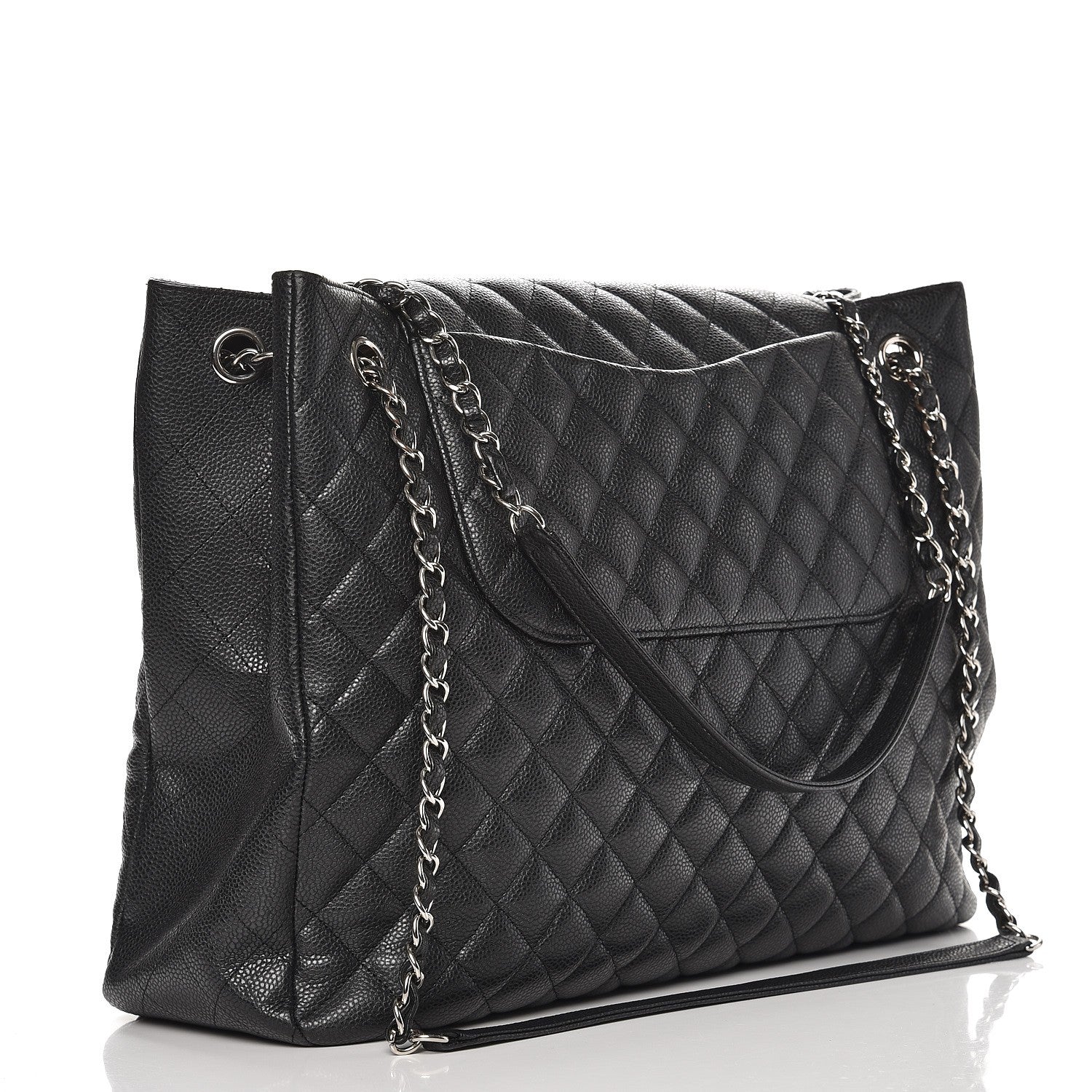 Chanel Caviar Quilted Flap Tote Black 3 of 7