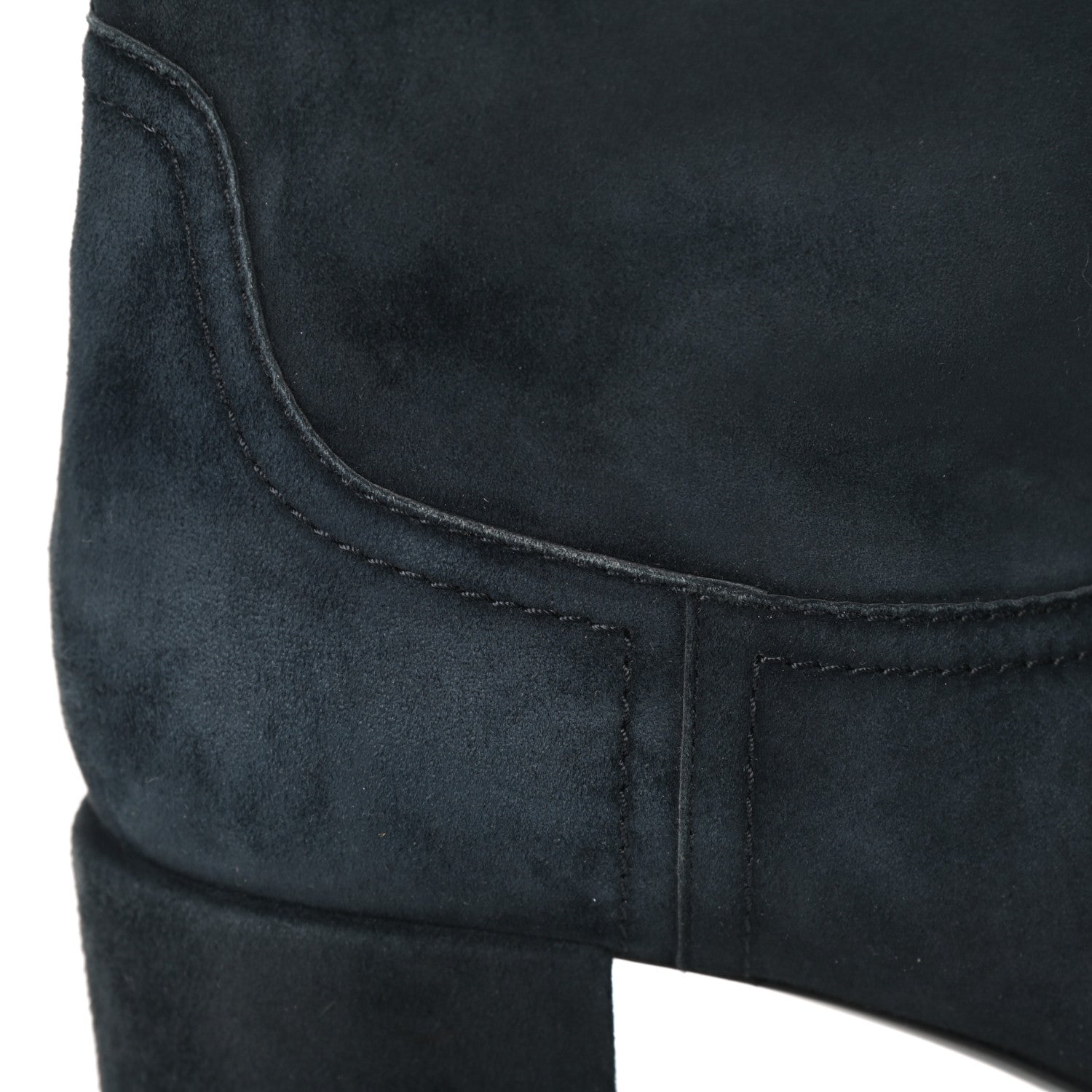Chanel Suede CC Boots 37.5 Navy Blue 10 of 10