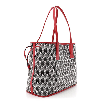 MCM Visetos Medium Liz Reversible Shopper Tote Candy Red 6 of 17