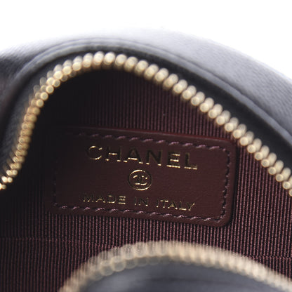 Chanel Caviar Quilted Round Clutch With Chain Black 6 of 10