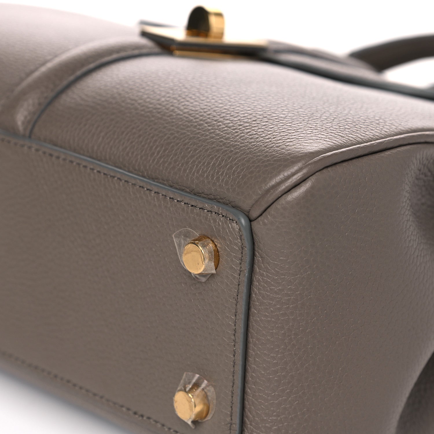 Celine Grained Calfskin Small 16 Top Handle Bag Pebble 11 of 14