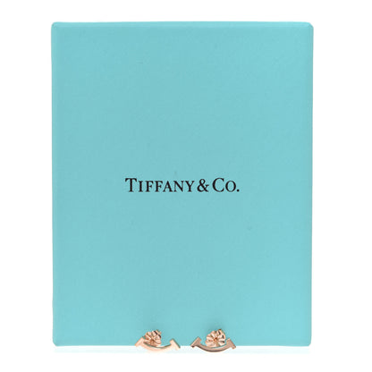 Tiffany 18K Rose Gold T Smile Stud Earrings 7 of 7