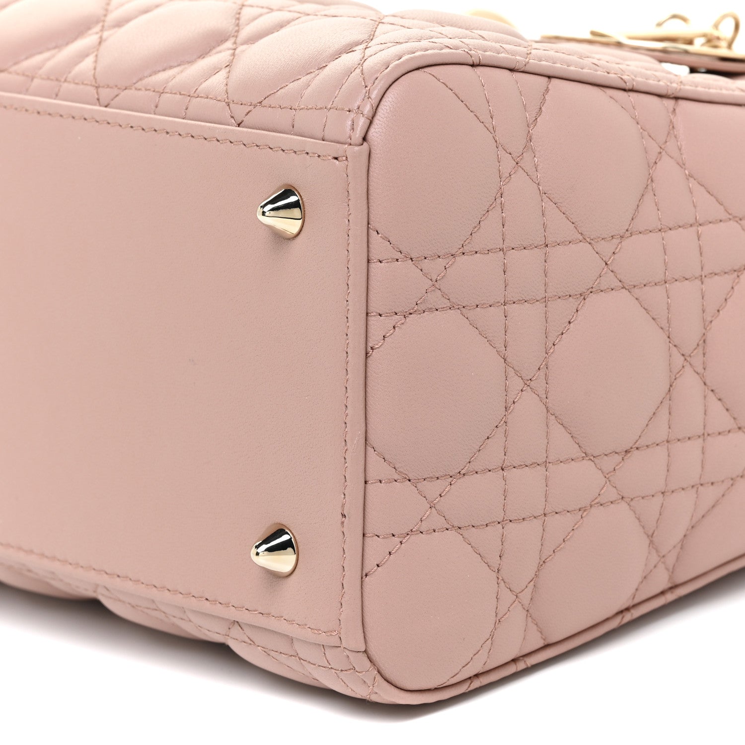 Christian Dior Lambskin Cannage Medium Lady Dior Bois de Rose 9 of 9