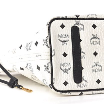 MCM Visetos Medium Project Reversible Shopper Tote White 14 of 20