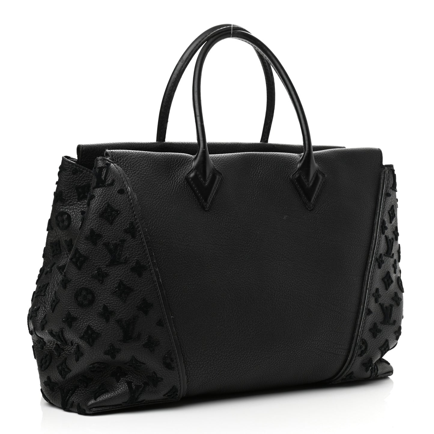 Cuir Orfevre Veau Cachemire Tote W GM Black