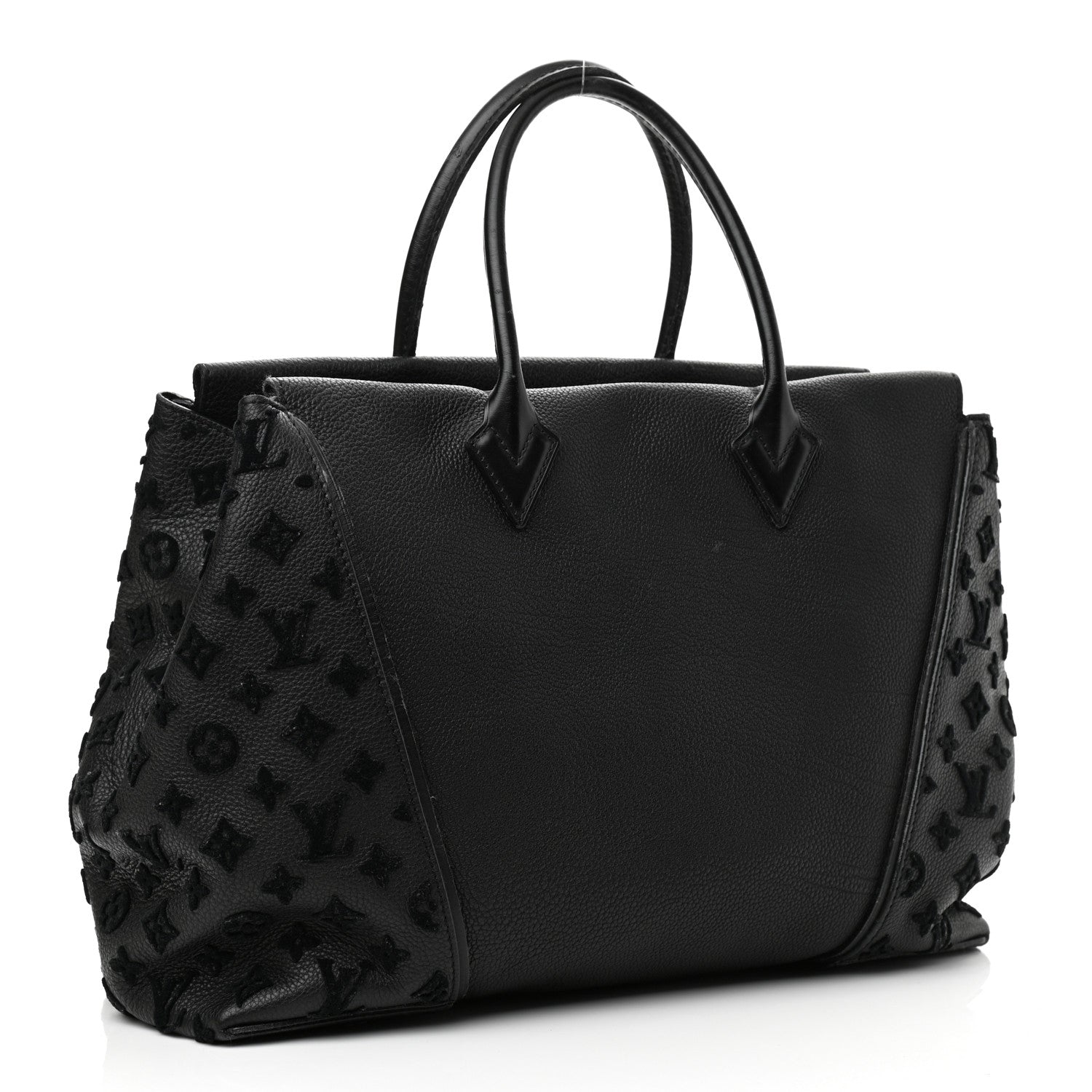 Louis Vuitton Cuir Orfevre Veau Cachemire Tote W GM Black 3 of 14