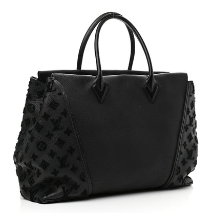 Louis Vuitton Cuir Orfevre Veau Cachemire Tote W GM Black 3 of 14