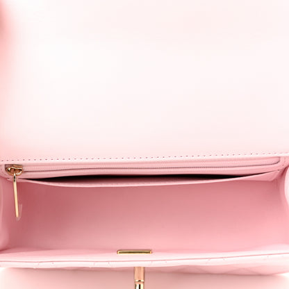 Chanel Lambskin Quilted Mini Top Handle Rectangular Flap Light Pink 5 of 11