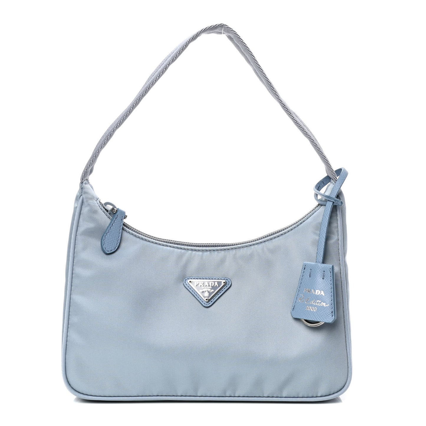 Tessuto Nylon Saffiano Mini Re-Edition 2000 Bag Astrale