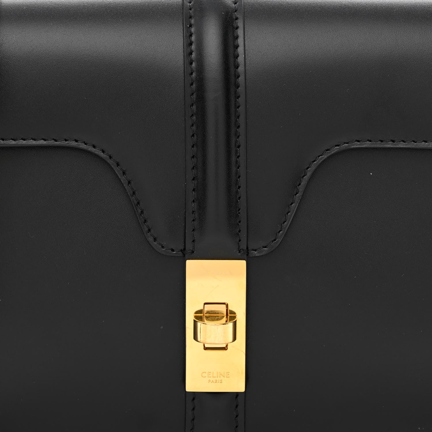 Celine Satinated Calfskin 16 Chain Bag Black 9 of 11