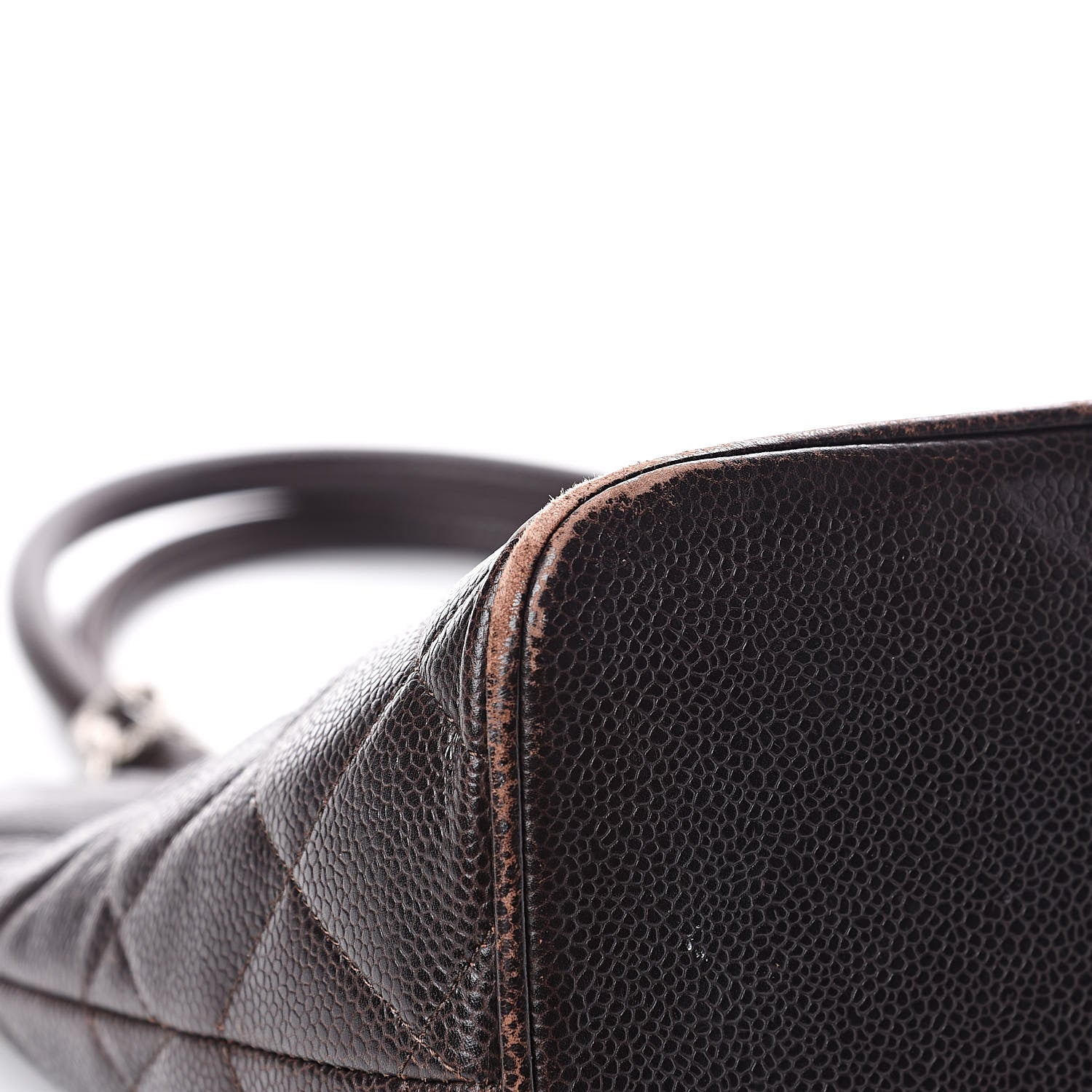 Chanel Caviar Quilted Medallion CC Tote Dark Brown 9 of 16