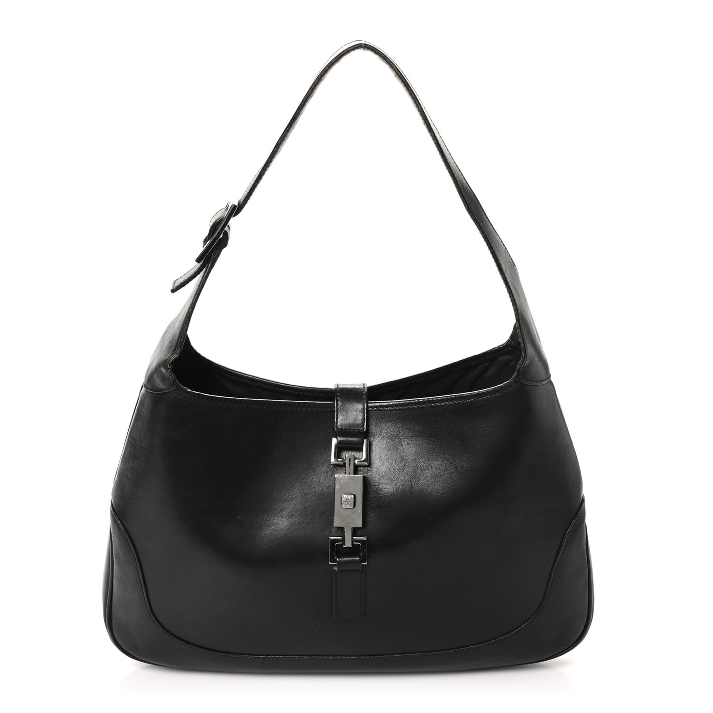 Calfskin Small Jackie O Hobo Black