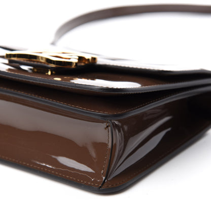 Fendi Vitello Vernice Mou Karligraphy Crossbody Bag Ebano 7 of 13