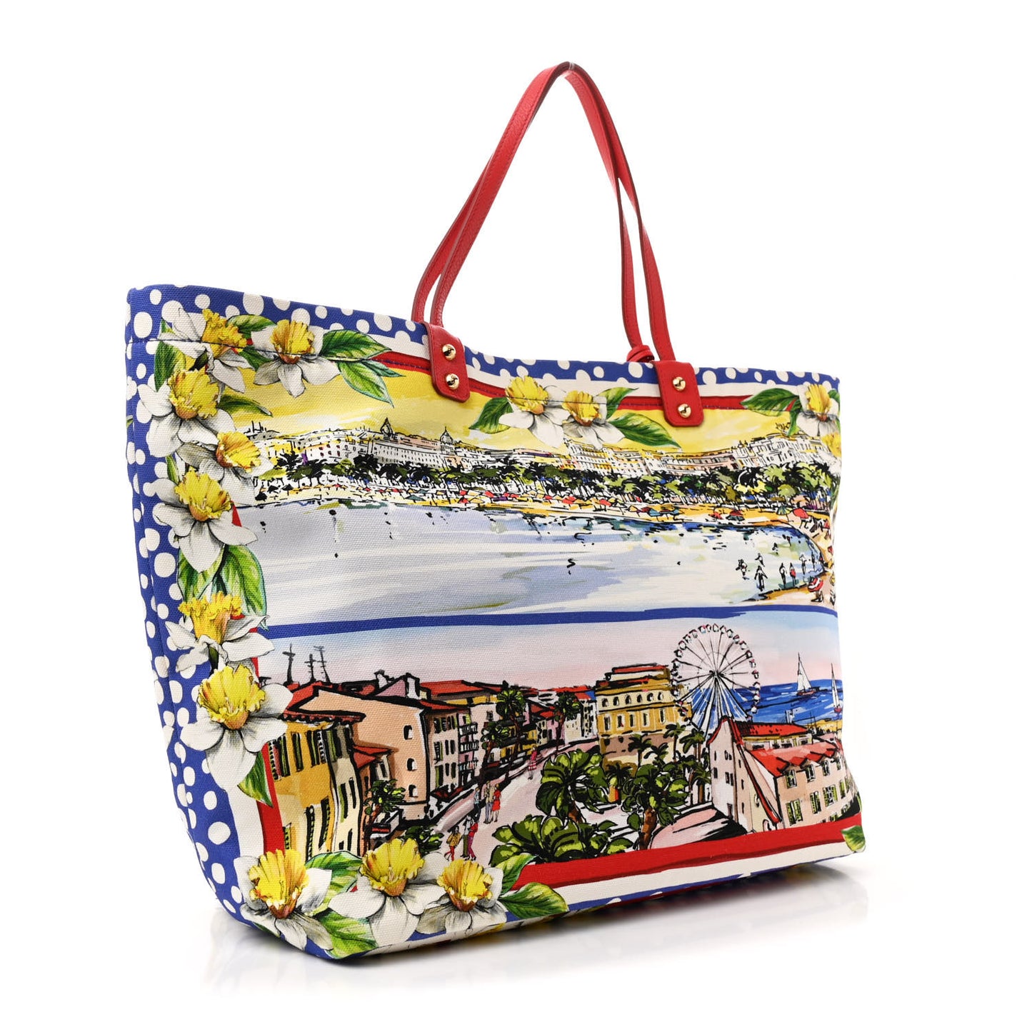 Canvas Cannes Printed Tote Multicolor