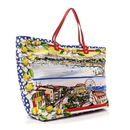 Dolce & Gabbana Canvas Cannes Printed Tote Multicolor 3 of 9