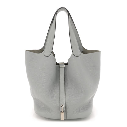 Hermes Taurillon Clemence Picotin Lock 22 MM Bleu Pale 1 of 11
