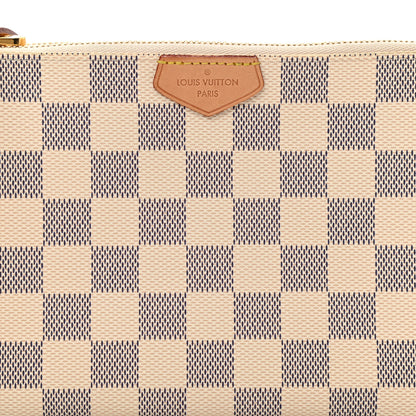 Louis Vuitton Damier Azur Double Zip Pochette 7 of 12