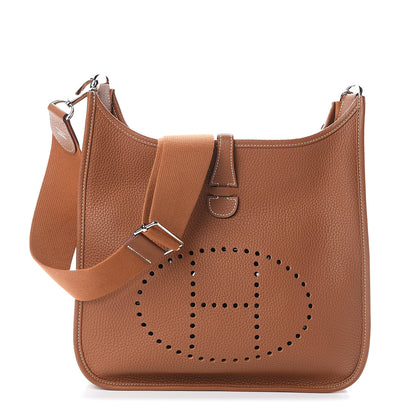 Hermes Taurillon Clemence Evelyne III PM Gold 1 of 8