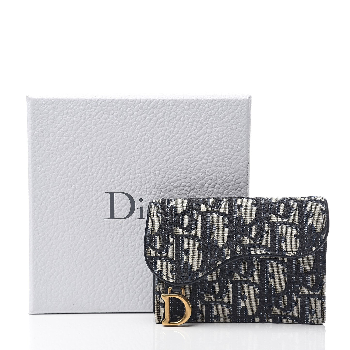 Oblique Saddle Card Holder Blue