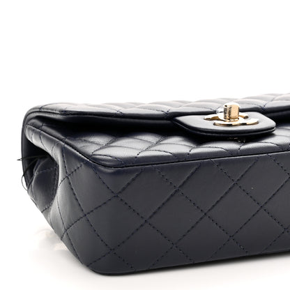 Chanel Lambskin Quilted Mini Rectangular Flap Dark Navy Blue 8 of 9