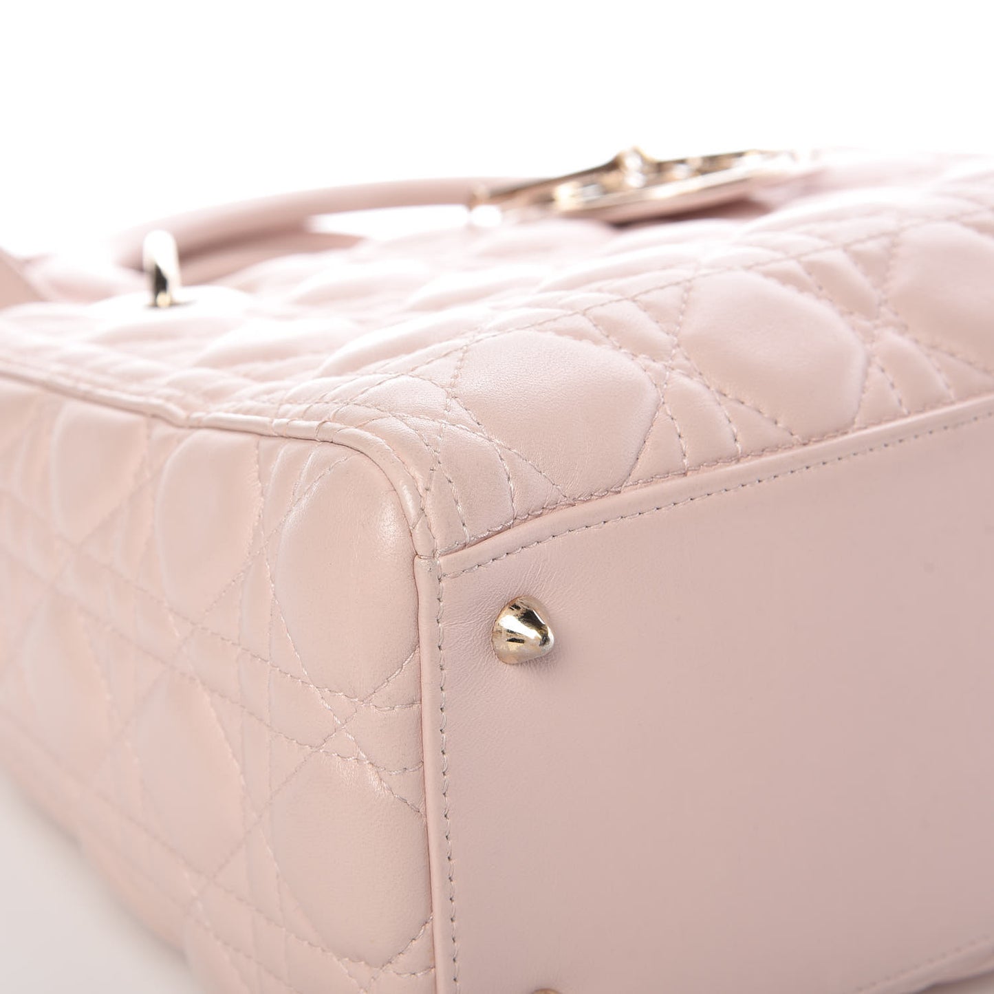 Lambskin Cannage Medium Lady Dior Light Pink