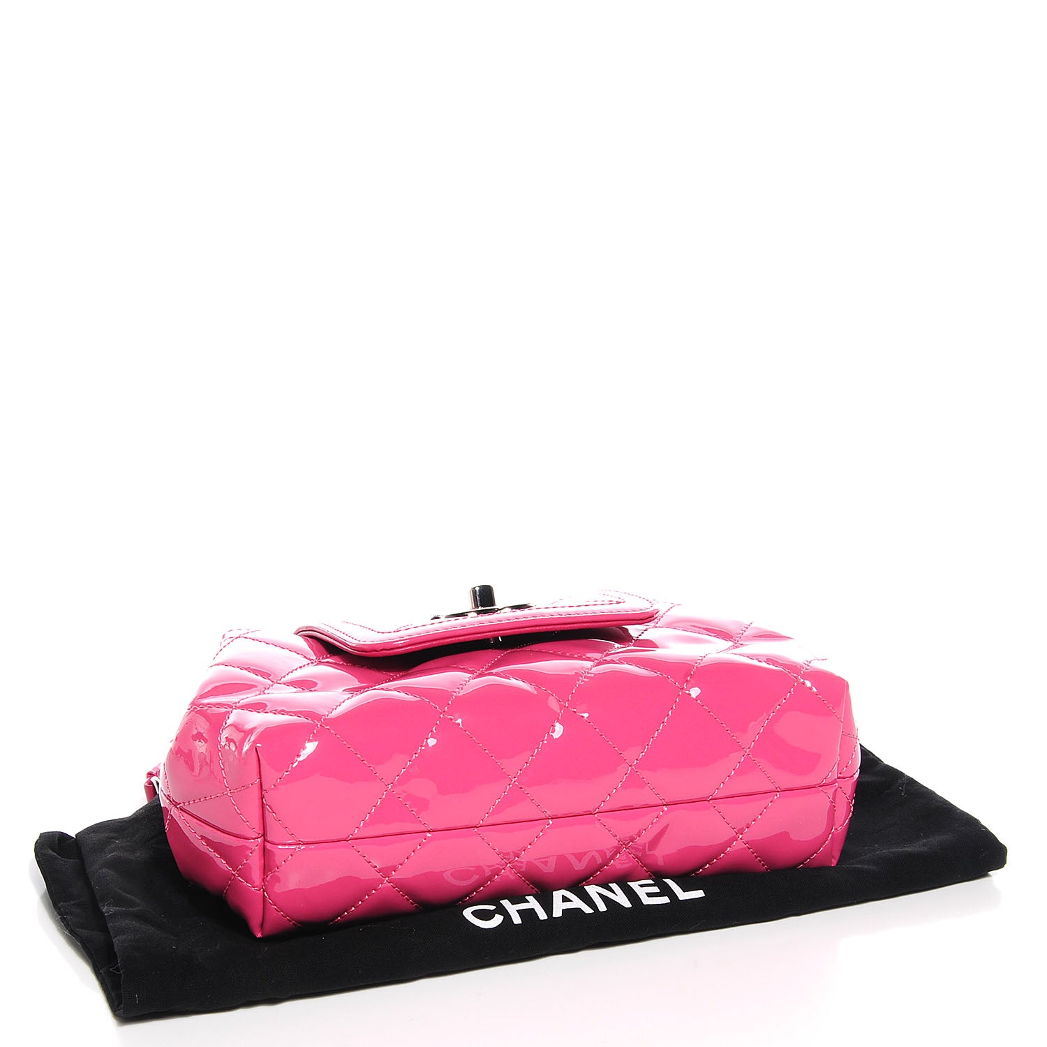 Chanel Patent Quilted Coco Shine Small Accordion Flap Pink 4 of 7