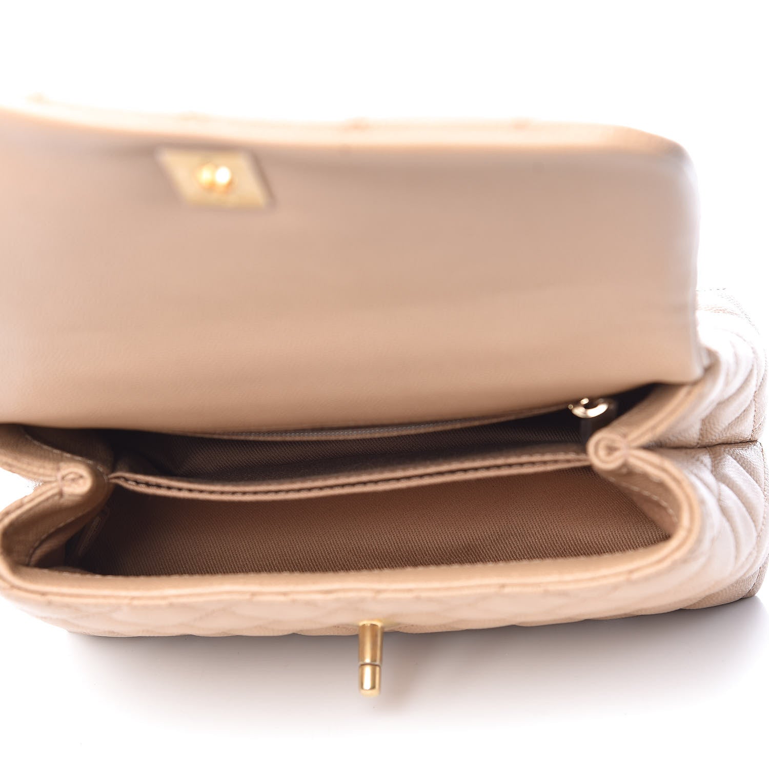 Chanel Caviar Quilted Mini Coco Handle Flap Beige 8 of 11