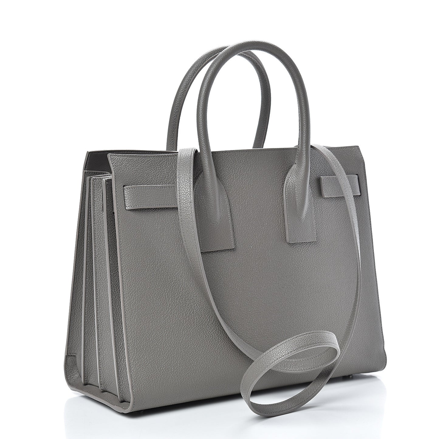 Grained Calfskin Small Sac De Jour Fog