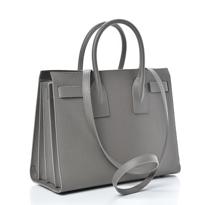 Saint Laurent Grained Calfskin Small Sac De Jour Fog 2 of 10