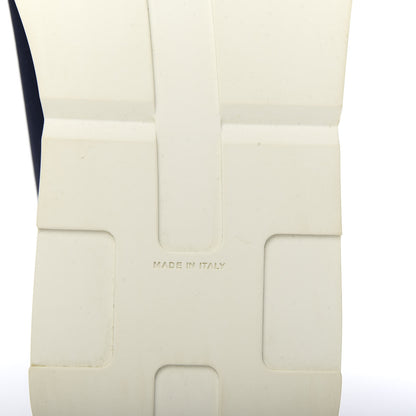 Hermes Technical Canvas Calfskin Suede Goatskin Womens Buster Sneakers 40 Marine White 7 of 10