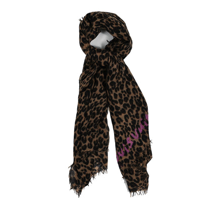Louis Vuitton Cashmere Silk Leopard Etole Stole Marron 1 of 4