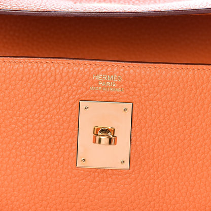Hermes Taurillon Clemence Kelly Retourne 32 Orange 8 of 33