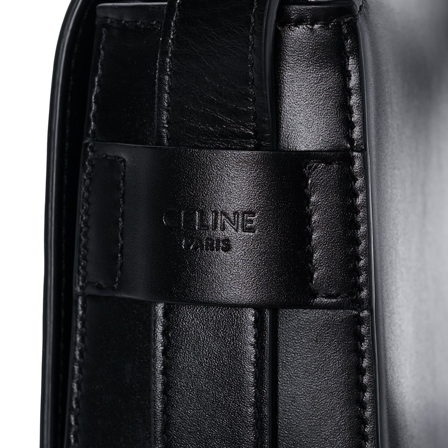 Shiny Calfskin Medium Maillon Triomphe Black
