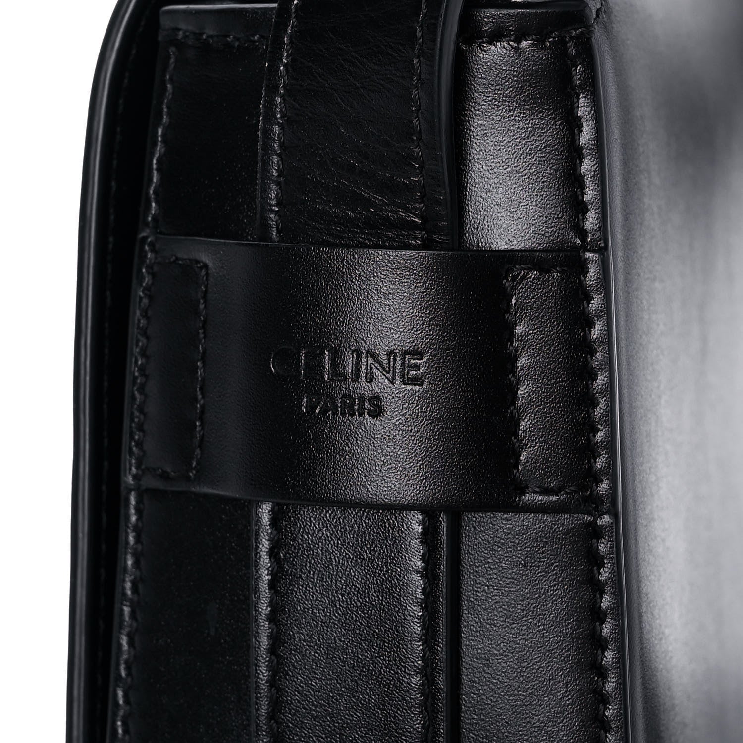 Celine Shiny Calfskin Medium Maillon Triomphe Black 7 of 16