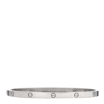 Cartier 18K White Gold Small LOVE Bracelet 17 3 of 7