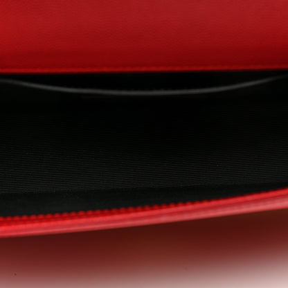 Saint Laurent Grain De Poudre Medium Monogram Kate Satchel Red 5 of 9