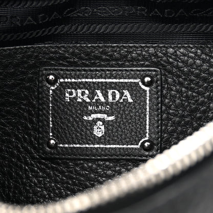 Prada Vitello Phenix Hobo Black 6 of 11