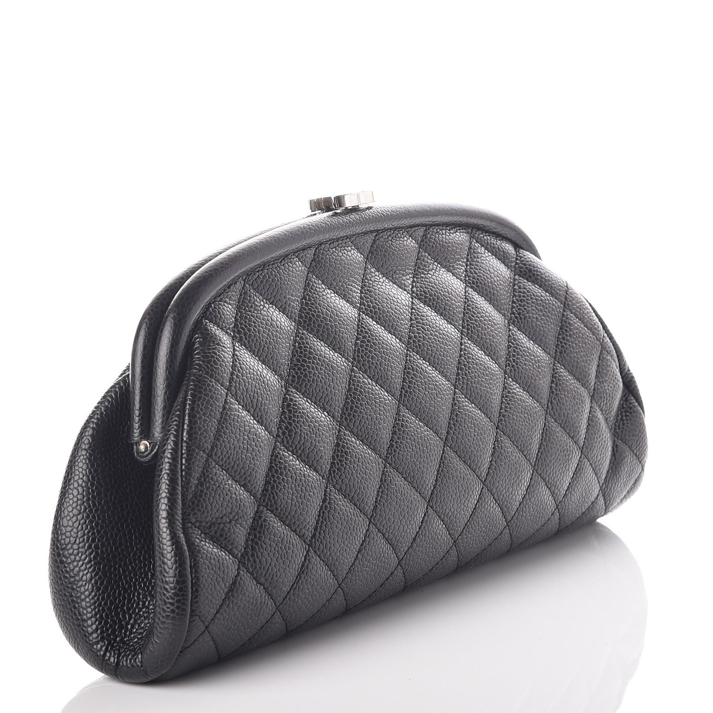 Caviar Quilted Timeless Clutch Black