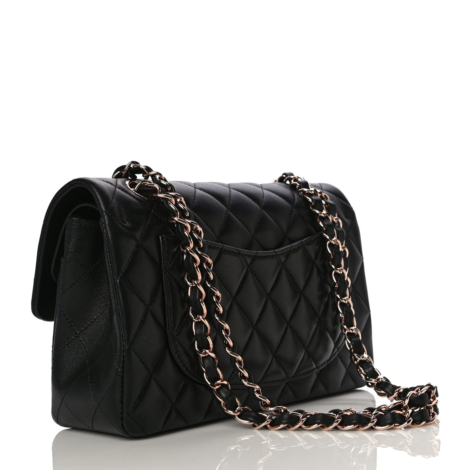 Chanel Lambskin Quilted Small Double Flap Black 3 of 11