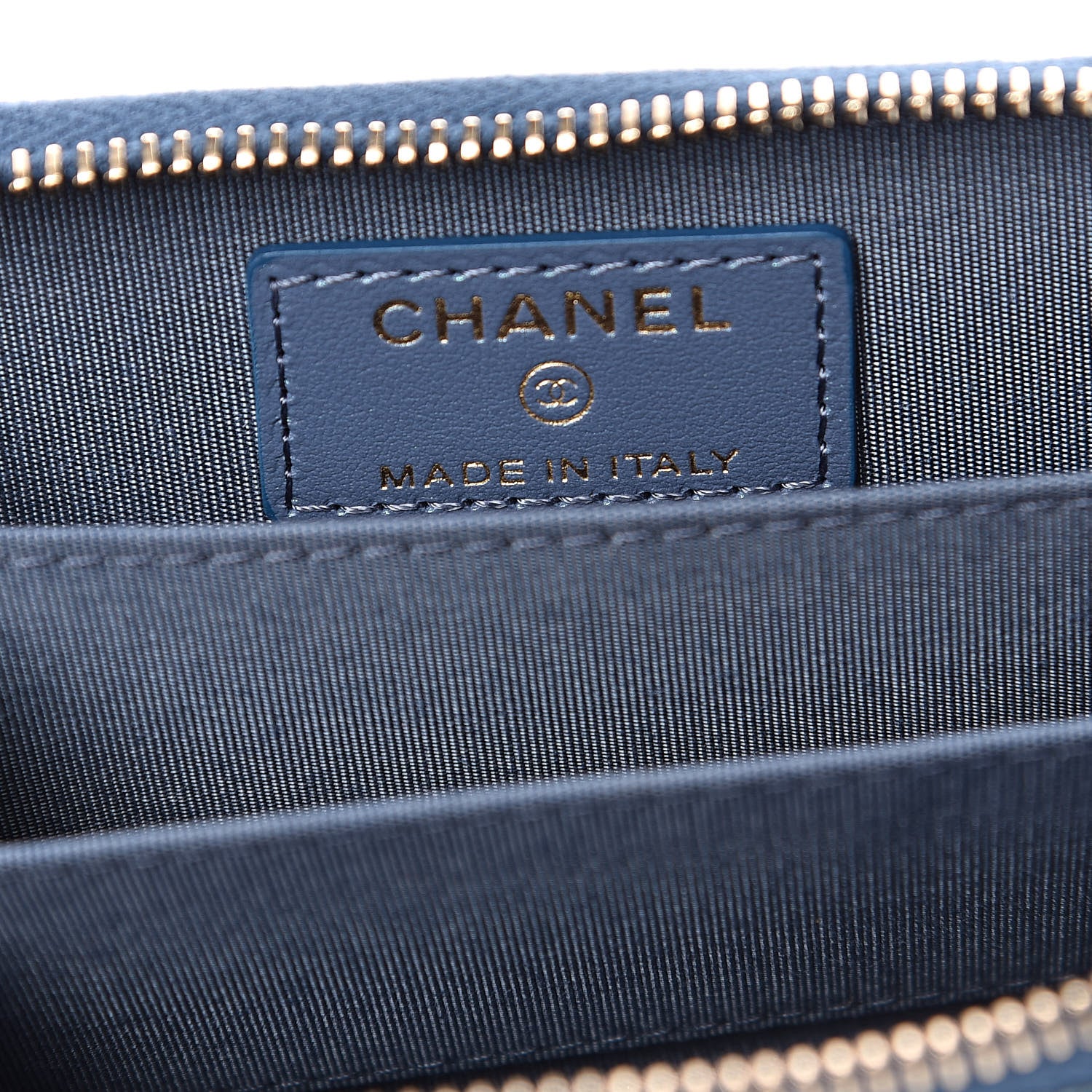 Chanel Iridescent Caviar Quilted Zip Coin Purse Blue 6 of 8