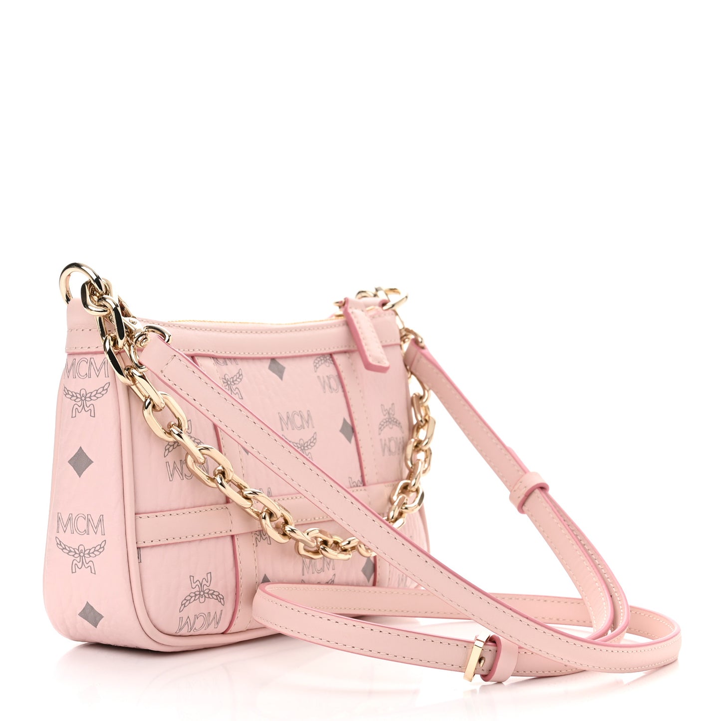 Visetos Nappa Mini Delmy Chain Shoulder Bag Powder Pink