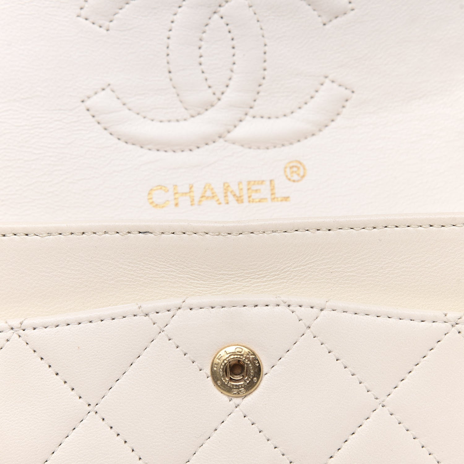 Chanel Lambskin Quilted Small Double Flap White 15 of 15